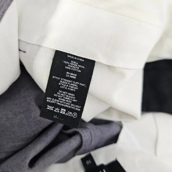 Theory Women's Sleek Flannel Straight Cuff Pant Size 10 Wool High Rise - Picture 10 of 11